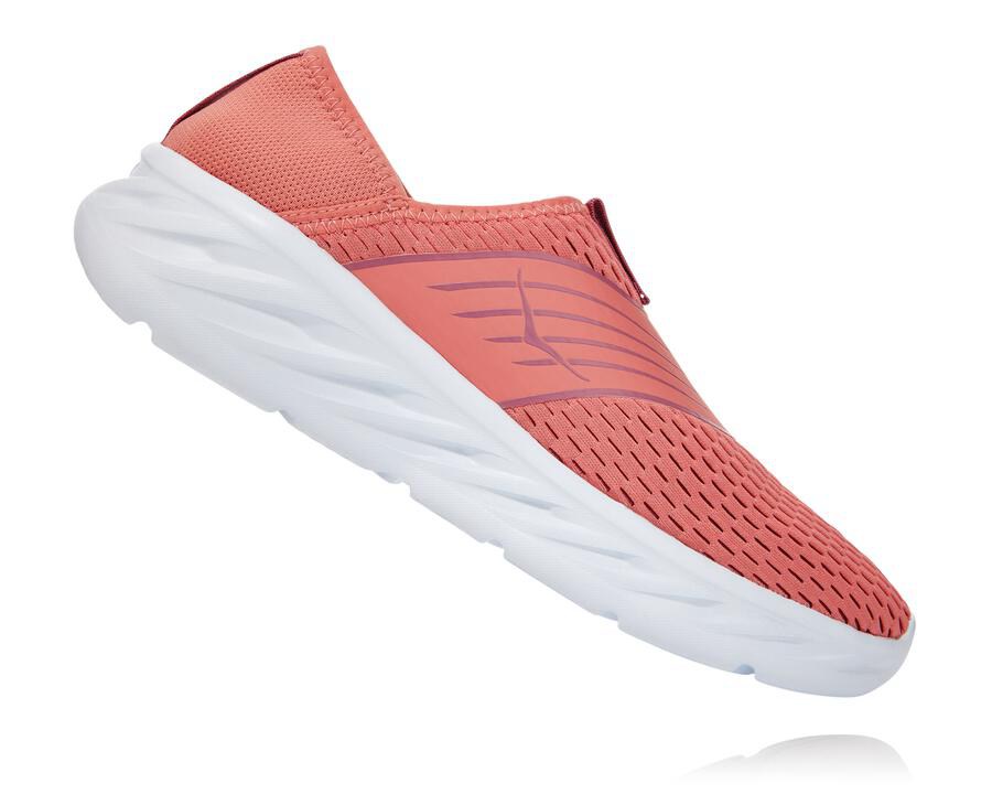 Hoka One One Sandalet Kadın Turuncu/Beyaz - Ora Recovery - CT7046281